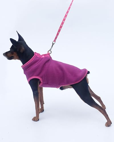 MeiAOBest Haustier Kleidung, Hund kaltes Wetter Mantel Warme Hund Jumper Weiche Fleece Weste Jacke Pullover Kostüm für Welpen Kleine Hunde_Lila(XL) von MeiAOBest