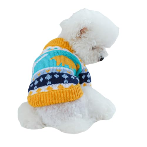 Haustier-Strickpullover, Weihnachtsstrickpullover für kleine Hunde, für kaltes Wetter, Katzen-/Hundepullover, niedliches Haustierkostüm für Welpen, kleine, mittelgroße Hunde, Größe XL (orangefarbener Haustier-Strickpullover, Weihnachtsstrickpullover für kleine Hunde, für kaltes Wetter, Katzen-/Hundepullover, niedliches Haustierkostüm für Welpen, kleine, mittelgroße Hunde, Größe XL (orangefarbener von MeiAOBest