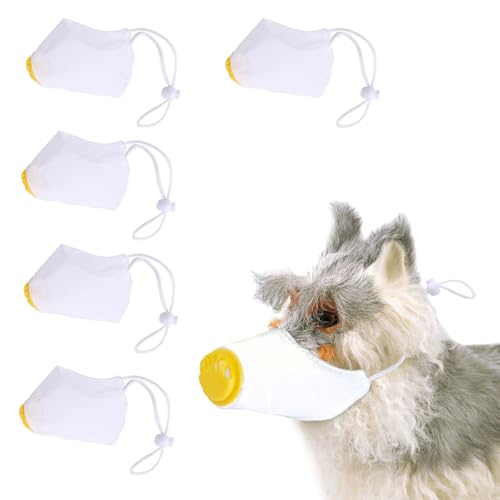 Hunde-Atemschutzmaske, verstellbar, wiederverwendbar, Luftfilter, Gesichtsmaske mit Atemventil für Anti-Beschlag-Staub, 5 Stück Hunde-Atemschutzmaske, verstellbar, wiederverwendbar, Luftfilter, Gesichtsmaske mit Atemventil für Anti-Beschlag-Staub, 5 Stück von MeiAOBest