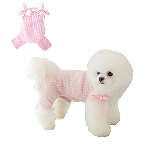 Hunde-Overall, Anti-Haare, Sonnenschutz, kühlender Hunde-Einteiler, PJS, nach Operationen, Bekleidung für Katzen, kleine und mittelgroße Hunde, Größe XXL (Rosa) von MeiAOBest