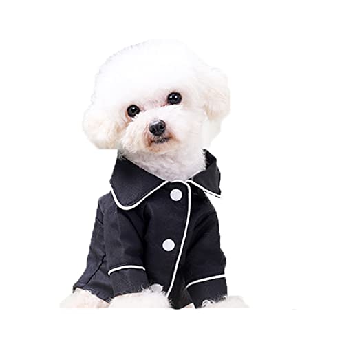 Hunde-Pyjama, einfaches, klassisches Haustier-Shirt, weich, bequem, Loungewear, Sweatshirt für Katzen, kleine, mittelgroße Hunde, Größe XXL (Schwarz) von MeiAOBest