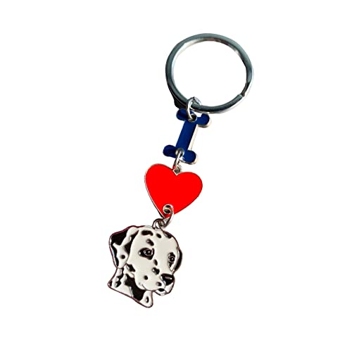 Hunde-Schlüsselanhänger, ''I Love Dog'' Anhänger, Schlüsselanhänger, Metall, Haustier-ID-Tags, Schlüsselanhänger, Hundeliebhaber Hundebesitzer Geschenk, Geschenk_Dalmatiner Hunde-Schlüsselanhänger, ''I Love Dog'' Anhänger, Schlüsselanhänger, Metall, Haustier-ID-Tags, Schlüsselanhänger, Hundeliebhaber Hundebesitzer Geschenk, Geschenk_Dalmatiner von MeiAOBest