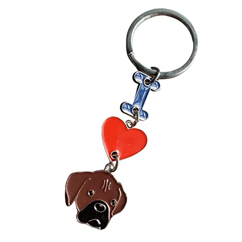 MeiAOBest Hunde-Schlüsselanhänger, "I Love Dog", Metall-Haustier-ID-Tags, Schlüsselanhänger, Schlüsselanhänger, Hunde-Liebhaber, Schlüsselanhänger, Geschenk, Boxer MeiAOBest Hunde-Schlüsselanhänger, "I Love Dog", Metall-Haustier-ID-Tags, Schlüsselanhänger, Schlüsselanhänger, Hunde-Liebhaber, Schlüsselanhänger, Geschenk, Boxer von MeiAOBest