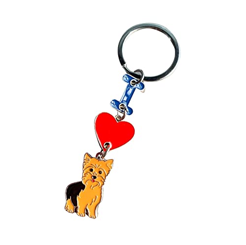 MeiAOBest Hunde-Schlüsselanhänger, "I Love Dog", Metall, Haustier-ID-Tags, Schlüsselanhänger, Schlüsselanhänger, Hunde-Liebhaber, Schlüsselanhänger, Geschenk, Yorkshire MeiAOBest Hunde-Schlüsselanhänger, "I Love Dog", Metall, Haustier-ID-Tags, Schlüsselanhänger, Schlüsselanhänger, Hunde-Liebhaber, Schlüsselanhänger, Geschenk, Yorkshire von MeiAOBest