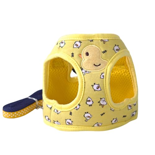 Hundegeschirr für kleine Hunde, atmungsaktives Netzgewebe, kein Herauskommen, Cartoon-Druck, Haustier-Spaziergang-Trainingsgeschirr-Set für Katzen, Welpen, kleine, mittelgroße Hunde, Größe M (Ente) Hundegeschirr für kleine Hunde, atmungsaktives Netzgewebe, kein Herauskommen, Cartoon-Druck, Haustier-Spaziergang-Trainingsgeschirr-Set für Katzen, Welpen, kleine, mittelgroße Hunde, Größe M (Ente) von MeiAOBest