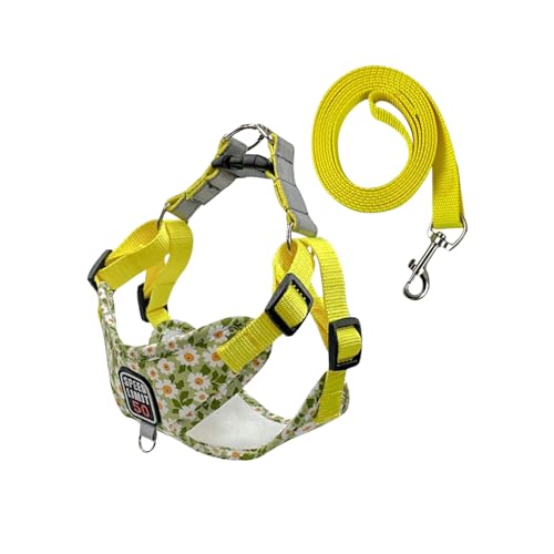 Hundegeschirr gegen Ziehen, verstellbar, Gänseblümchen-Druck, ausbruchsichere Weste, Geschirr, für Hunde, Spaziergänge, Laufen, Training, Geschirr für Katzen, Welpen, kleine, mittelgroße Hunde, Größe Hundegeschirr gegen Ziehen, verstellbar, Gänseblümchen-Druck, ausbruchsichere Weste, Geschirr, für Hunde, Spaziergänge, Laufen, Training, Geschirr für Katzen, Welpen, kleine, mittelgroße Hunde, Größe von MeiAOBest