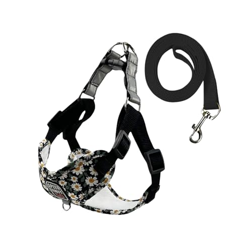 Hundegeschirr gegen Ziehen, verstellbar, Gänseblümchen-Druck, ausbruchsichere Weste, Geschirr, für Hunde, Spaziergänge, Laufen, Training, Geschirr für Katzen, Welpen, kleine, mittelgroße Hunde, Größe Hundegeschirr gegen Ziehen, verstellbar, Gänseblümchen-Druck, ausbruchsichere Weste, Geschirr, für Hunde, Spaziergänge, Laufen, Training, Geschirr für Katzen, Welpen, kleine, mittelgroße Hunde, Größe von MeiAOBest
