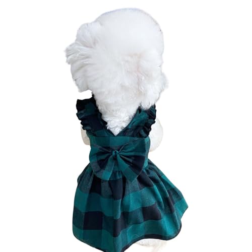 Kleid für kleine Hunde, Sommerrock mit Schleife, Tutu, atmungsaktiv, Prinzessinnen-Kostüm, Weste für Katzen, Welpen, kleine, mittelgroße Hunde, Größe XXL (Grün) von MeiAOBest