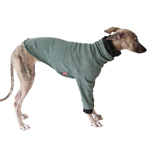 Leichter italienischer Windhundpullover, Pyjama, elastisch, Whippet, Rollkragenpullover, Pullover, Mantel, schlank, für Frühling, Herbst, Winter, T-Shirt für Salukis, Bedlington Terrier, Größe XXL von MeiAOBest