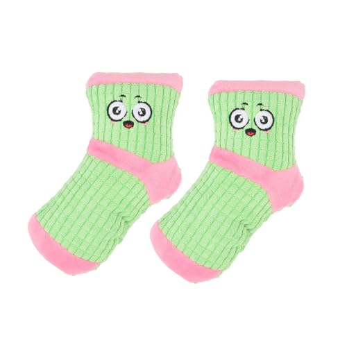 MeiAOBest 2 x Hundesocken, Geräuschspielzeug, niedliches Kauspielzeug für Hunde, Plüsch, Quietschspielzeug, interaktive Zahnreinigungssocken für kleine und mittelgroße Hunde, Grün MeiAOBest 2 x Hundesocken, Geräuschspielzeug, niedliches Kauspielzeug für Hunde, Plüsch, Quietschspielzeug, interaktive Zahnreinigungssocken für kleine und mittelgroße Hunde, Grün von MeiAOBest