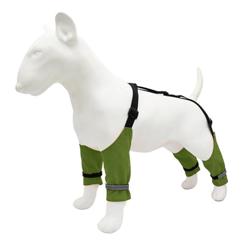 MeiAOBest Hundebeingelenkschutz, 4 Beine, wasserdicht, Anti-Schmutz, Erholungsmanschette, Ellenbogen-Wundstütze, Größe XXL (Grün) von MeiAOBest