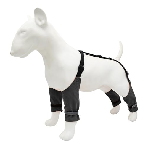 MeiAOBest Hundebeingelenkschutz, 4 Beine, wasserdicht, schmutzabweisend, zur Erholung von Ellenbogen und Wunden, Größe L, Schwarz von MeiAOBest