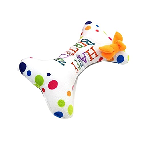 MeiAOBest Hundespielzeug aus Plüsch, quietschend, für Geburtstagskuchen, Kauspielzeug für Haustiere, Langeweile, Spaß, Zahnreinigung, interaktives Spielzeug, Knochen MeiAOBest Hundespielzeug aus Plüsch, quietschend, für Geburtstagskuchen, Kauspielzeug für Haustiere, Langeweile, Spaß, Zahnreinigung, interaktives Spielzeug, Knochen von MeiAOBest