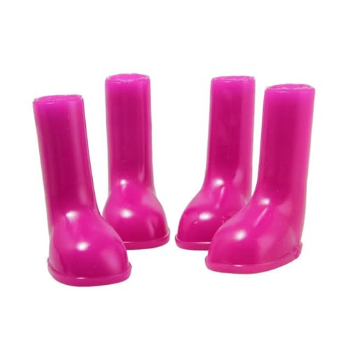 MeiAOBest Regenstiefel für Hunde, wasserdicht, hochelastisch, rutschfest, für Haustiere, Outdoor, Spaziergänge, Pfotenschutz für regnerisches, schneebedecktes Schlamm, Größe M, Violett von MeiAOBest
