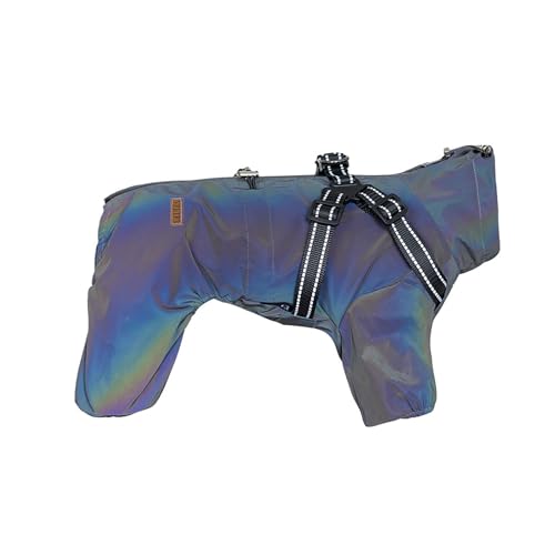 Regenmantel für kleine Hunde, reflektierend, verstellbar, vollständige Abdeckung, Regenjacke, wasserdicht, winddicht, 4 Beine, Poncho, Overall für kleine und mittelgroße Hunde, Größe L, Lasergrau Regenmantel für kleine Hunde, reflektierend, verstellbar, vollständige Abdeckung, Regenjacke, wasserdicht, winddicht, 4 Beine, Poncho, Overall für kleine und mittelgroße Hunde, Größe L, Lasergrau von MeiAOBest