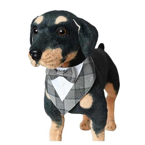 Smokinghalstuch, formelles Hundehalstuch, Halsband mit Schleife, verstellbar, für Geburtstagsparty, Kostüm, Gitter, Liebes-Lätzchen, Schal für Katzen, Welpen, kleine, mittelgroße Hunde, Größe XL (Grau Smokinghalstuch, formelles Hundehalstuch, Halsband mit Schleife, verstellbar, für Geburtstagsparty, Kostüm, Gitter, Liebes-Lätzchen, Schal für Katzen, Welpen, kleine, mittelgroße Hunde, Größe XL (Grau von MeiAOBest