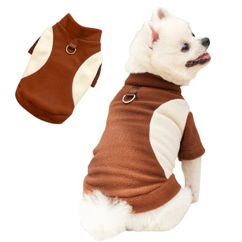 Warme Winterjacke für Haustiere, 2 Beine, kaltes Wetter, Farbblock-Weste, dehnbar, für Katzen, Hunde, Herbst, Winter, Pullover für kleine, mittelgroße und große Hunde, Größe XL, Braun Warme Winterjacke für Haustiere, 2 Beine, kaltes Wetter, Farbblock-Weste, dehnbar, für Katzen, Hunde, Herbst, Winter, Pullover für kleine, mittelgroße und große Hunde, Größe XL, Braun von MeiAOBest