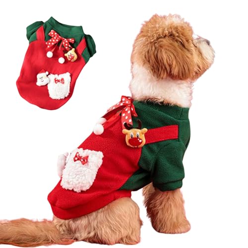 Weihnachtspullover für Hunde, Weihnachtsmann-Pullover, weiches warmes Fleece, für kaltes Wetter, 2-Bein-Mantel, für den Urlaub, für Katzen, Welpen, kleine Hunde, Größe XL, Rot Weihnachtspullover für Hunde, Weihnachtsmann-Pullover, weiches warmes Fleece, für kaltes Wetter, 2-Bein-Mantel, für den Urlaub, für Katzen, Welpen, kleine Hunde, Größe XL, Rot von MeiAOBest