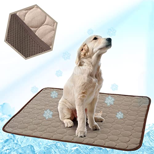 MeiLiMiYu Waschbare Kühlmatte für Hunde, Eisseide, Kühlmatte für Hunde, selbstkühlende Decke, Hundekühlkissen für Innen- und Außenbereich, Autositze von MeiLiMiYu