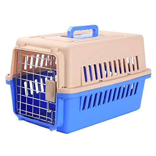 Meijunter Kunststoff Hundetragetuch Katzen Kiste Hund Transportbox Perfekt für den Transport mit dem Auto/Zug/Flugzeug, 19 Zoll von Meijunter