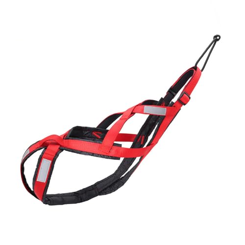 Hundegeschirr für Outdoor-Sportarten und Abenteuer, Skifahren, Laufen, verstellbares Haustiergeschirr, reflektierender Brustgurt, Hundegeschirr zum Ziehen von Meiliyizu
