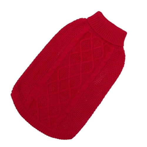 Hundepullover, Strickware, warm, Rollkragen, Zopfmuster, Kleidung für verschiedene Rassen, Pullover, Haustierpullover, 2-Bein-Kleidung, Hundebekleidung von Meiliyizu