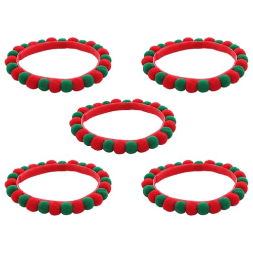 Meiliyizu Haustierhalsband, Plüsch-Halsbänder mit bunten Bommeln, verstellbares Katzenhalsband, Hunde-Halsbekleidung für Festivals, Geburtstagsfeiern, Weihnachtsmodell, Größe L, 5 Stück Meiliyizu Haustierhalsband, Plüsch-Halsbänder mit bunten Bommeln, verstellbares Katzenhalsband, Hunde-Halsbekleidung für Festivals, Geburtstagsfeiern, Weihnachtsmodell, Größe L, 5 Stück von Meiliyizu