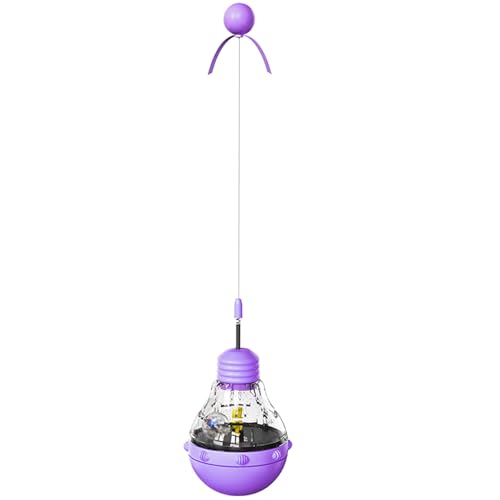 Meiliyizu Katze Interaktives Spielzeug, 3 in 1 Interaktives Katzenspielzeug mit Katzen Teaser Zauberstab Katzen Leckerli Spender, Interaktives Katzen Tumbler Spielzeug mit Futterloch, Lila Meiliyizu Katze Interaktives Spielzeug, 3 in 1 Interaktives Katzenspielzeug mit Katzen Teaser Zauberstab Katzen Leckerli Spender, Interaktives Katzen Tumbler Spielzeug mit Futterloch, Lila von Meiliyizu
