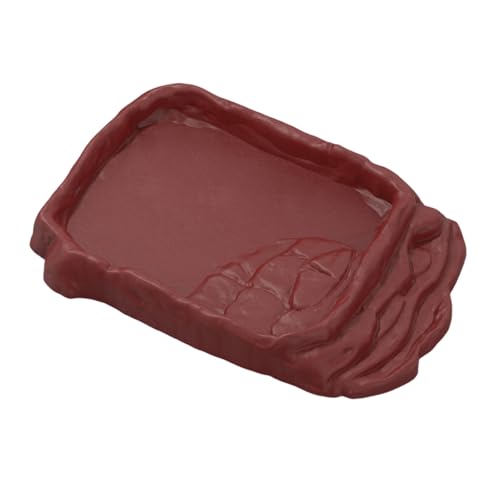 Meiliyizu Reptilien-Schale aus Kunststein, rutschfeste Rampen, Futterstation für kleine Reptilien, Einsiedler, einfache Wartung, Bartdrachen-Wasserschale Meiliyizu Reptilien-Schale aus Kunststein, rutschfeste Rampen, Futterstation für kleine Reptilien, Einsiedler, einfache Wartung, Bartdrachen-Wasserschale von Meiliyizu