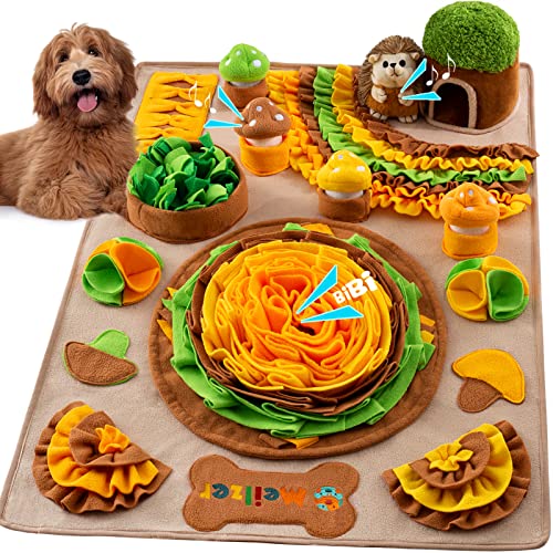 Meilzer Große Schnüffelmatte für Hunde, 101,6 x 70,1 cm, Schnüffelmatte mit Igel-Puzzle-Spielzeug, quietschende Pilze, interaktives Spielzeug, tragbare Fütterungsmatte für Futtersuche Meilzer Große Schnüffelmatte für Hunde, 101,6 x 70,1 cm, Schnüffelmatte mit Igel-Puzzle-Spielzeug, quietschende Pilze, interaktives Spielzeug, tragbare Fütterungsmatte für Futtersuche von Meilzer