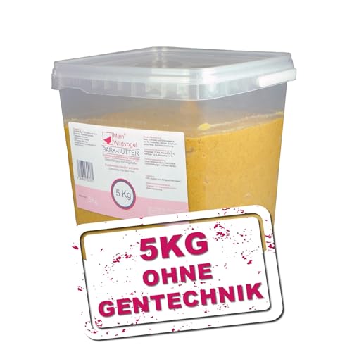 MeinWildvogel Bark-Butter Erdnussbutter Wildvogelfutter 5kg, streichzarte Erdnussbutter, Weichfutter, Fettfutter mit Erdnüssen & Saaten, Ganzjahresfutter für Weichfresser Meisen, Kleiber, Vorratseimer von Mein Wildvogel