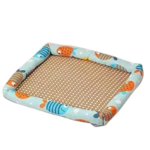 Meindin Haustier-Sommerschlafbett, Rattan-Kühlmatte, tragbare kühlende Katzen-Rattan-Matte, Haustierbett-Matte für kleine Hunde, Haustiere, Katzen Meindin Haustier-Sommerschlafbett, Rattan-Kühlmatte, tragbare kühlende Katzen-Rattan-Matte, Haustierbett-Matte für kleine Hunde, Haustiere, Katzen von Meindin