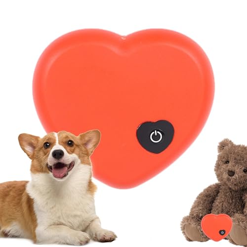 Meindin Herzschlag-Simulator-Spielzeug,Entspannendes Herzschlag-Hundespielzeug für Welpen, realistisch - Langlebiges Katzenspielzeug, tragbares Herzschlagspielzeug für Hunde, beruhigendes von Meindin