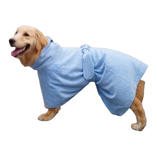 Meindin Hunde-Bademantel-Handtuch – saugfähiger Bademantel, bequemes Handtuch für Hunde, Wiederverwendbare Haustier-Duschkleidung, schnell trocknender Bademantel zum Schwimmen, Haarpflege von Meindin