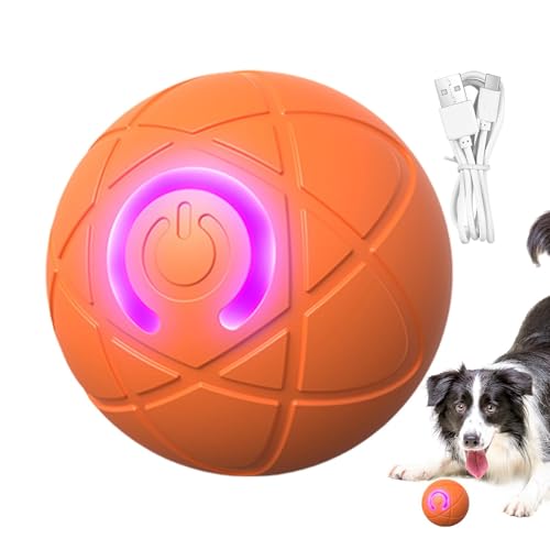 Meindin Interaktives Hunde Ball Spielzeug, Vibrierender Wackelball, Automatisch Rollender Interaktives Hundespielzeug, LED Licht USB Wiederaufladbar Für Welpen/Kleine/Mittlere Hunde Meindin Interaktives Hunde Ball Spielzeug, Vibrierender Wackelball, Automatisch Rollender Interaktives Hundespielzeug, LED Licht USB Wiederaufladbar Für Welpen/Kleine/Mittlere Hunde von Meindin
