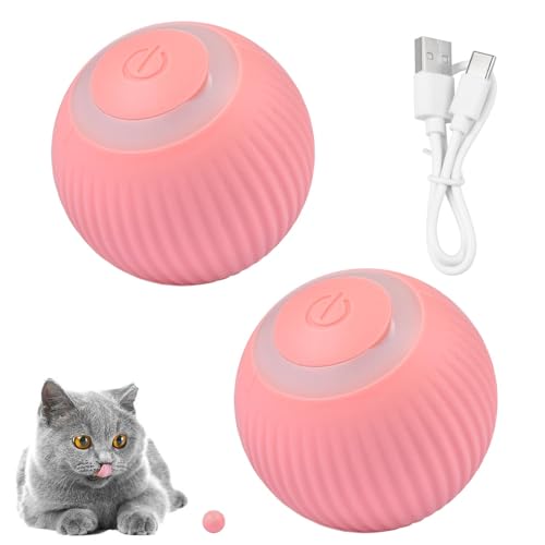 Meindin Interaktives Katzenspielzeug Ball, Power-Ball Katze 360 Grad Rollball Katzen Spielbälle Rollendes Intelligentes Elektronisches Ballspielzeug Für Hunde Und Katzen von Meindin