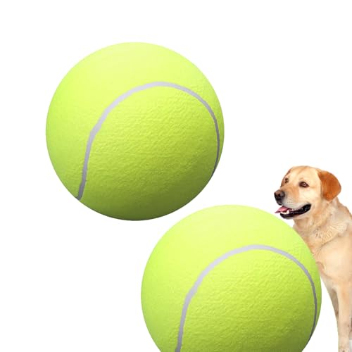 Meindin Tennisbälle für Hunde, 2 x extra großer Tennisball, Tennis-Hundespielzeug, riesiger Tennisball für Sport, Haustierspielzeug, große Hunde, leicht zu fangen, interaktives Wurfspielzeug Meindin Tennisbälle für Hunde, 2 x extra großer Tennisball, Tennis-Hundespielzeug, riesiger Tennisball für Sport, Haustierspielzeug, große Hunde, leicht zu fangen, interaktives Wurfspielzeug von Meindin