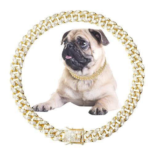 Meindin Welpen-Halskette – Zinklegierung, Strass, Katzen- und Hunde-Halskette, Hochzeit, kleine Katze und Hund, Schmuck, Hochzeitszubehör von Meindin