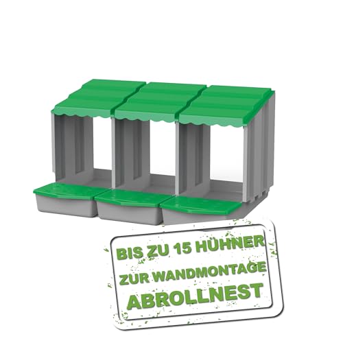 Meine Hennen Hühner Legenest/Abrollnest aus robustem Kunststoff zur Wandmontage, erschafft einen sicheren Sammelbereich für gelegte Eier, mit integrierter Klappe, LxHxB 51,5 x 46,5 x 84,5 cm von Meine Hennen