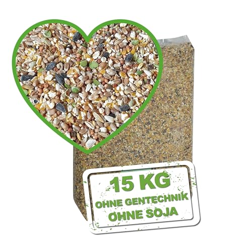 MeineHennen KÖRNER VITAL EXZELLENT Plus 15 kg. Premium Hühnerfutter, Wachtelfutter, Körnerfutter, Geflügelfutter und Hennenfutter. Alleinfutter für Hühner und Wachteln von Meine Hennen