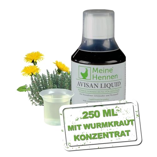 Meine Hennen Avisan Liquid 250 ml Trinkwasserzusatz, zur Unterstützung bei einem Milbenbefall, mit ätherischen Ölen ideal für Hühner, Wachteln und anderes Geflügel Meine Hennen Avisan Liquid 250 ml Trinkwasserzusatz, zur Unterstützung bei einem Milbenbefall, mit ätherischen Ölen ideal für Hühner, Wachteln und anderes Geflügel von Meine Hennen