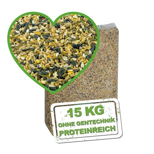 Meine Hennen Müsli-Vital 15 kg, Premium Geflügelfutter für Legehennen, Enten, Gänse, Puten, Masthühner, Körnerfutter, Hennenfutter. Alleinfuttermittel für Geflügel von Meine Hennen