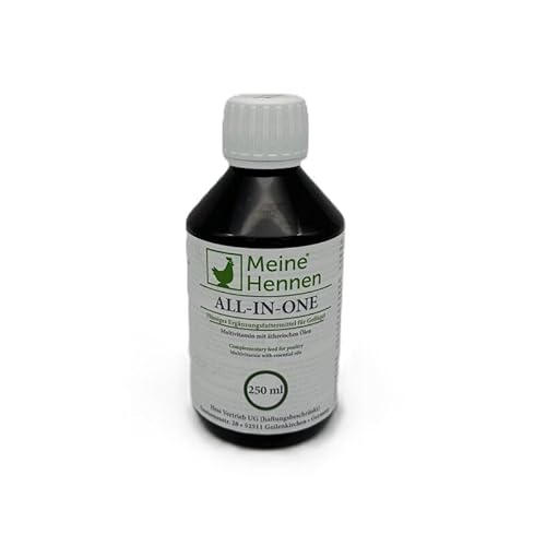 MeineHennen All-in-One 250 ml, Multivitamin Ergänzungsfuttermittel für Hühner, Tauben und Wachteln. Für Ihr Geflügel zur Unterstützung der Darmflora, des Immunsystems und einem optimalen Mauserverlauf MeineHennen All-in-One 250 ml, Multivitamin Ergänzungsfuttermittel für Hühner, Tauben und Wachteln. Für Ihr Geflügel zur Unterstützung der Darmflora, des Immunsystems und einem optimalen Mauserverlauf von Meine Hennen