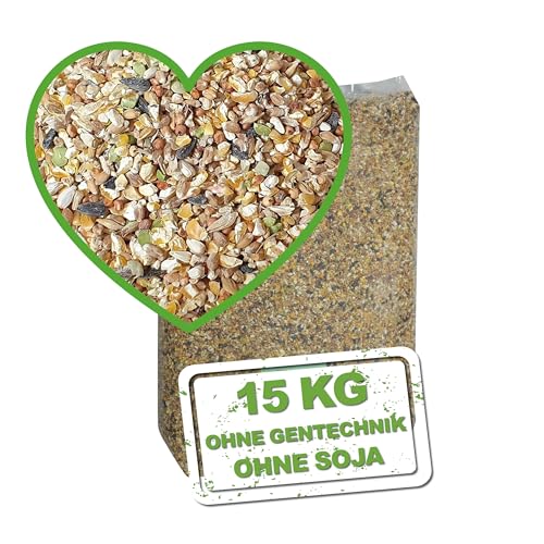 Meine Hennen KÖRNER VITAL 15 kg. Premium Hühnerfutter, Wachtelfutter, Körnerfutter, Geflügelfutter und Hennenfutter. Alleinfutter für Hühner, Wachteln, Legehennen von Meine Hennen