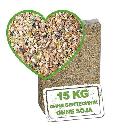 MeineHennen KÖRNER VITAL 15 kg. Premium Hühnerfutter, Wachtelfutter, Körnerfutter, Geflügelfutter und Hennenfutter. Alleinfutter für Hühner, Wachteln, Legehennen von Meine Hennen