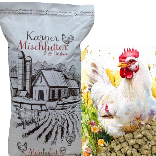 Karner Bio Legehennenfutter Pellets | Vitamin- und Mineralstoffreich | Energiereiches & Staubfreies Alleinfuttermittel für Legehennen (9 kg (1er Pack), 9000, Gramm) von Meinhof, Geflügelzubehör und Futtermittel