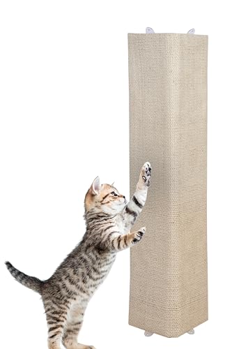 Kratzbrett Katzenkratzbrett 80x28 cm Eckkratzbrett Kratzbaum Katzen Katze Sisal von Meinposten