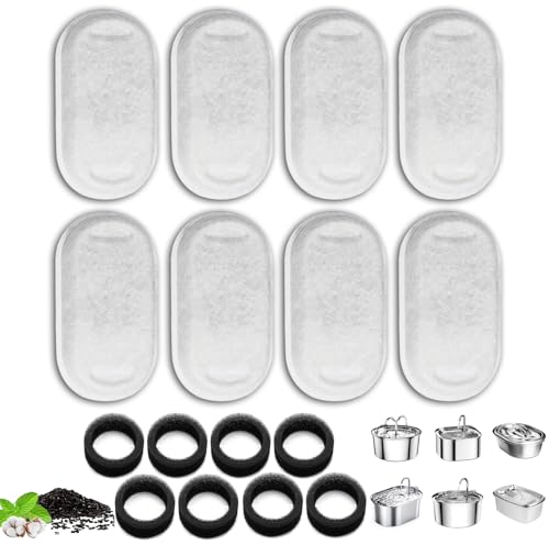 16 Pcs Cat Water Fountain Replacement Filters-8 Pack Water Fountain Filters 8 Pack Pre-Filter Sponges, Pet Fountain Replacement Filters Fit for 108/3.2L& 67oz/2L Cat Pet Fountain 16 Pcs Cat Water Fountain Replacement Filters-8 Pack Water Fountain Filters 8 Pack Pre-Filter Sponges, Pet Fountain Replacement Filters Fit for 108/3.2L& 67oz/2L Cat Pet Fountain von Meiqils