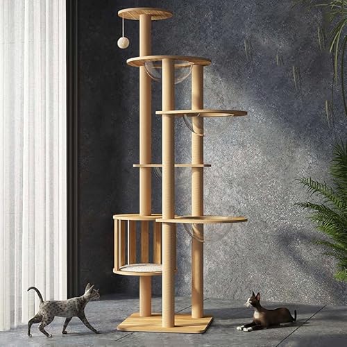 183cm Katzenbaum-Katzenkratzbaum Groß -,Mit 4 Raumkapsel,14 Jute,Kratzsäule,Leiter,Höhle,Katzenspielzeug,Plüsch Plattformen - Katzenkratzbaum 183cm Katzenbaum-Katzenkratzbaum Groß -,Mit 4 Raumkapsel,14 Jute,Kratzsäule,Leiter,Höhle,Katzenspielzeug,Plüsch Plattformen - Katzenkratzbaum von Mekidulu