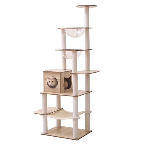 193cm Katzenbaum-Katzenkratzbaum Groß -,Leiter,Höhle,Katzenspielzeug,Plüsch Plattformen - Katzenkratzbaum 193cm Katzenbaum-Katzenkratzbaum Groß -,Leiter,Höhle,Katzenspielzeug,Plüsch Plattformen - Katzenkratzbaum von Mekidulu